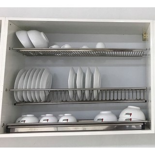 Giá úp bát đĩa 3 tầng tủ trên, Kệ chén bát thông minh Eurogold | phukienbep123