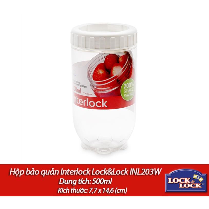 Hộp đựng thực phẩm Interlock Lock&Lock INL203W 500ml