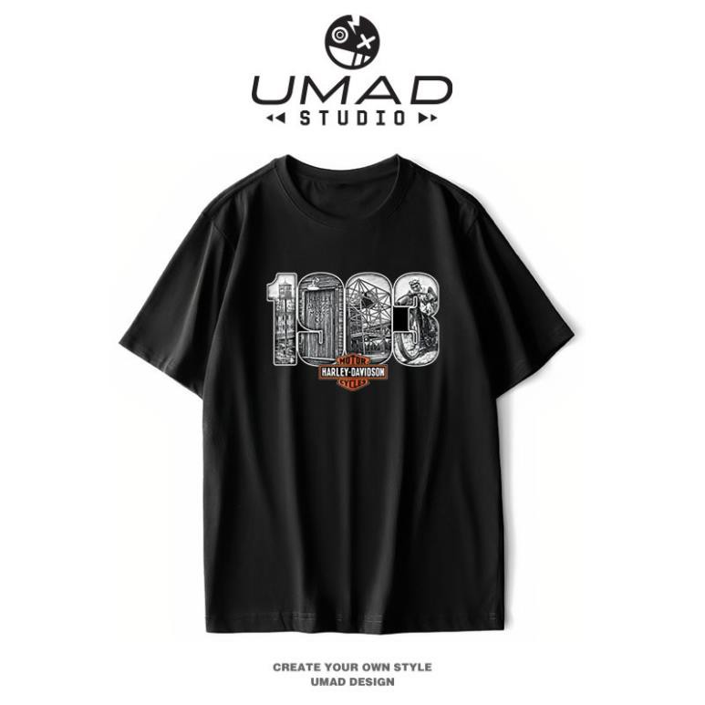 Áo thun UMAD unisex racing biker Harley Davison 1903 nam nữ tay ngắn có big size (40kg-110kg) - giá tốt