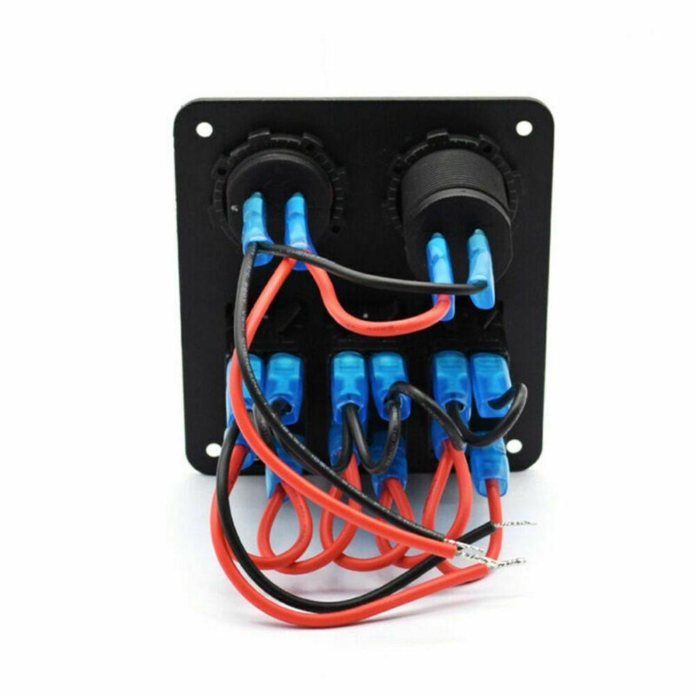 Vôn Kế Kỹ Thuật Số Cổng USB Kép Có Đèn LED Chống Nước Sửa Chữa Xe Hơi / Caravans