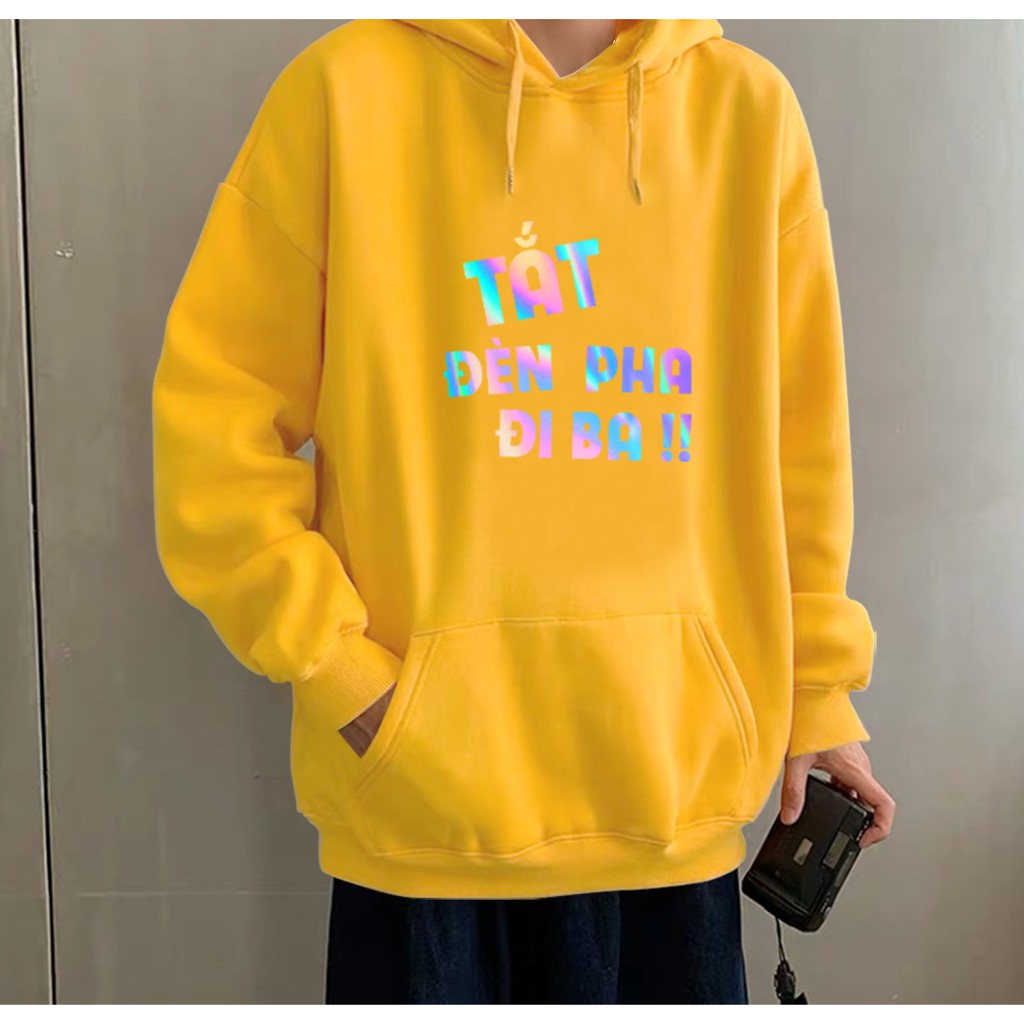 [xả kho] Áo Khoác Nỉ Hoodie Phản Quang Tắt Đèn Pha Đi Ba PQ21KN