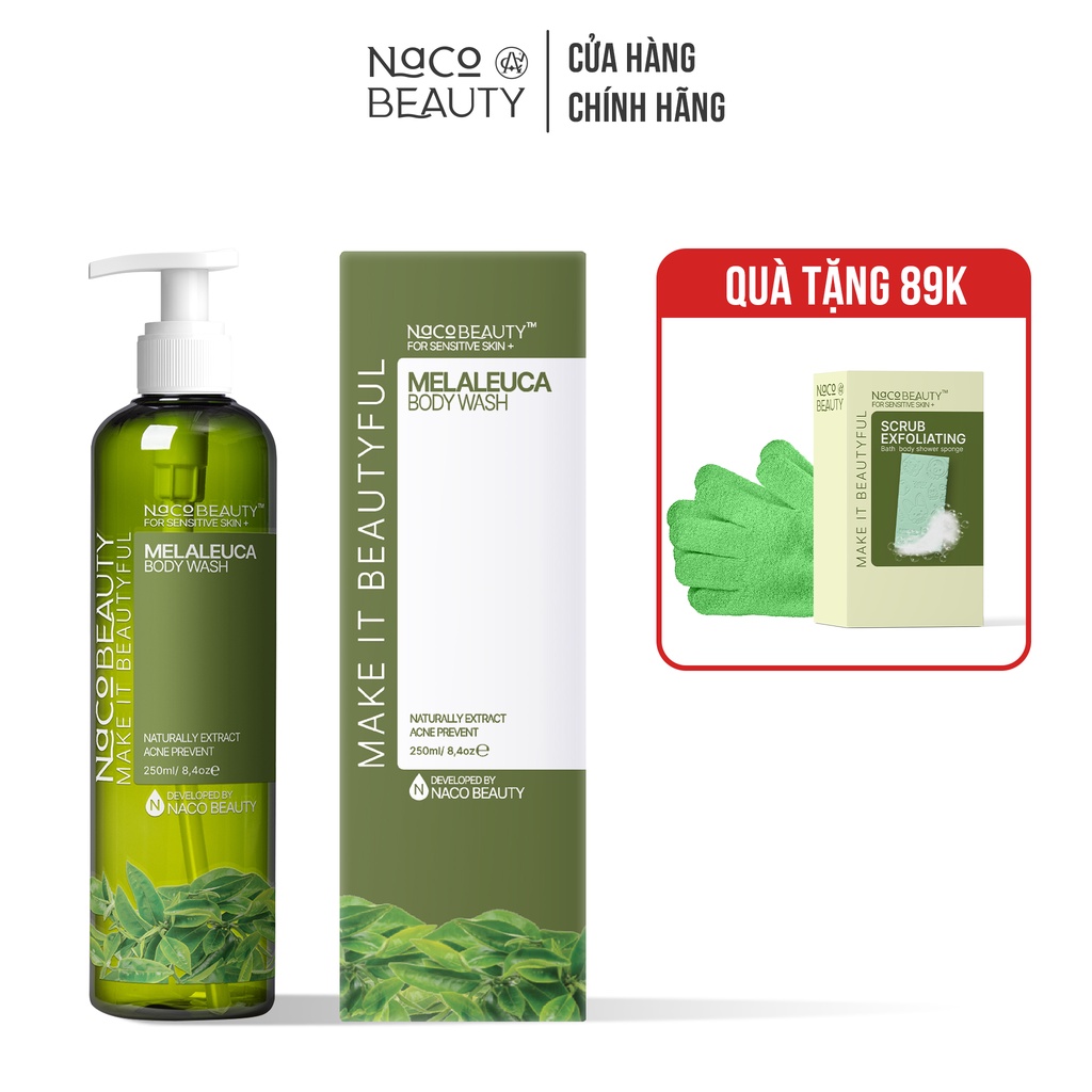 Sữa Tắm Giảm Mụn Lưng NACOBEAUTY Melaleuca Body Wash 250ml