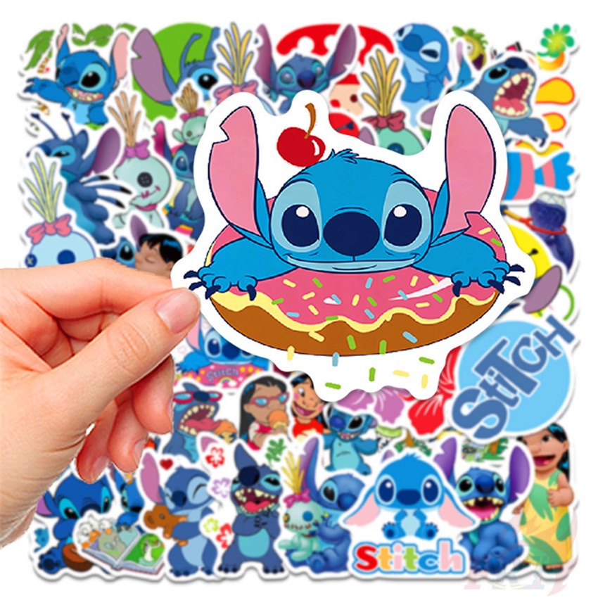 DISNEY ❉ Bộ 02 Hình Dán Nhân Vật Hoạt Hình Lilo &amp; Stitch ❉ Bộ 50 Miếng Dán Trang Trí Vali Laptop Ván Trượt DIY Thời Trang