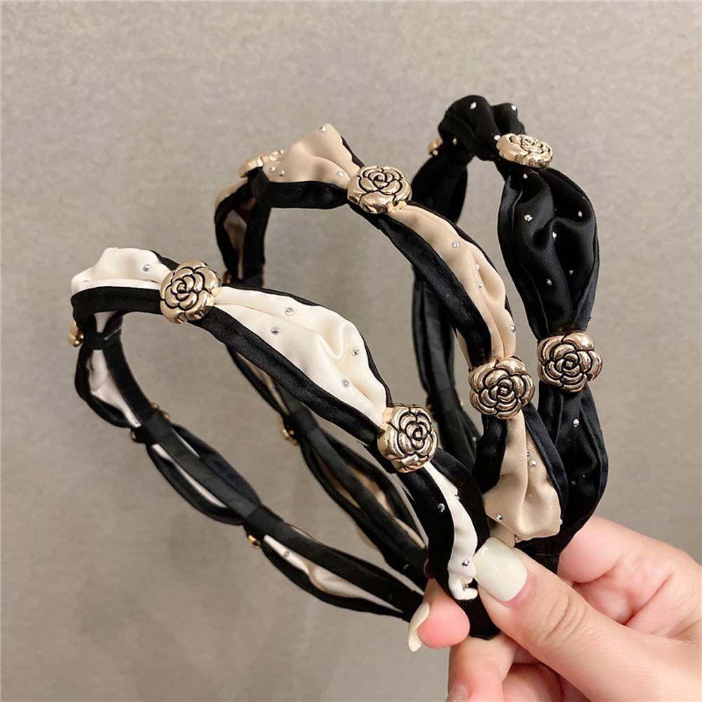 IVORY Băng Đô Cài Tóc Đơn Giản Ngọt Ngào Phong Cách Hàn Quốc Cho Nữ