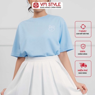 Áo thun tay ngắn VMSTYLE nhiều màu thêu thỏ 3752 22ATU05T372703
