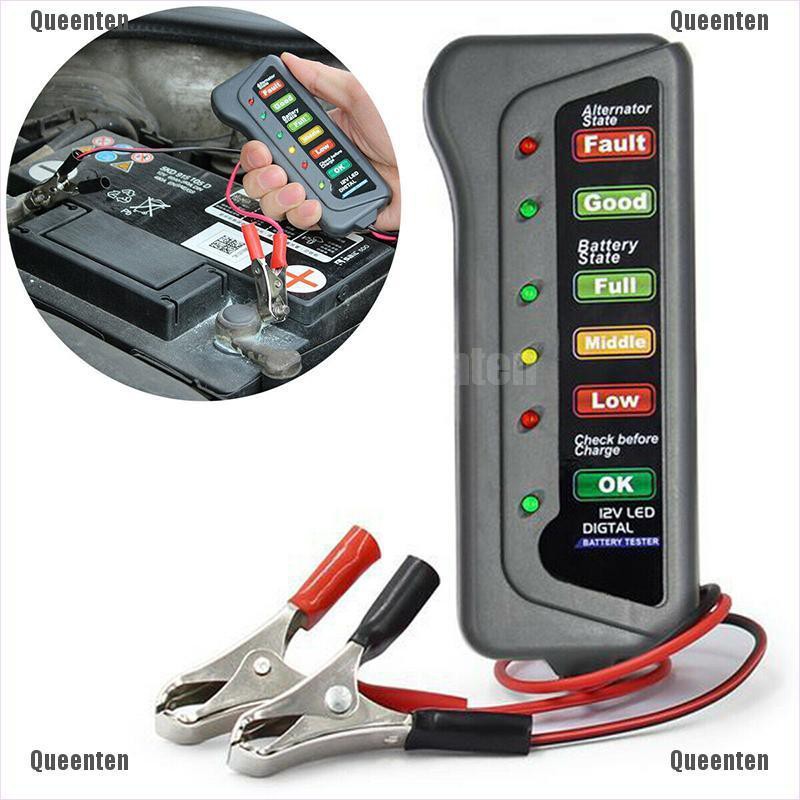 Máy thử ắc quy xe hơi 12V có 6 đèn LED báo