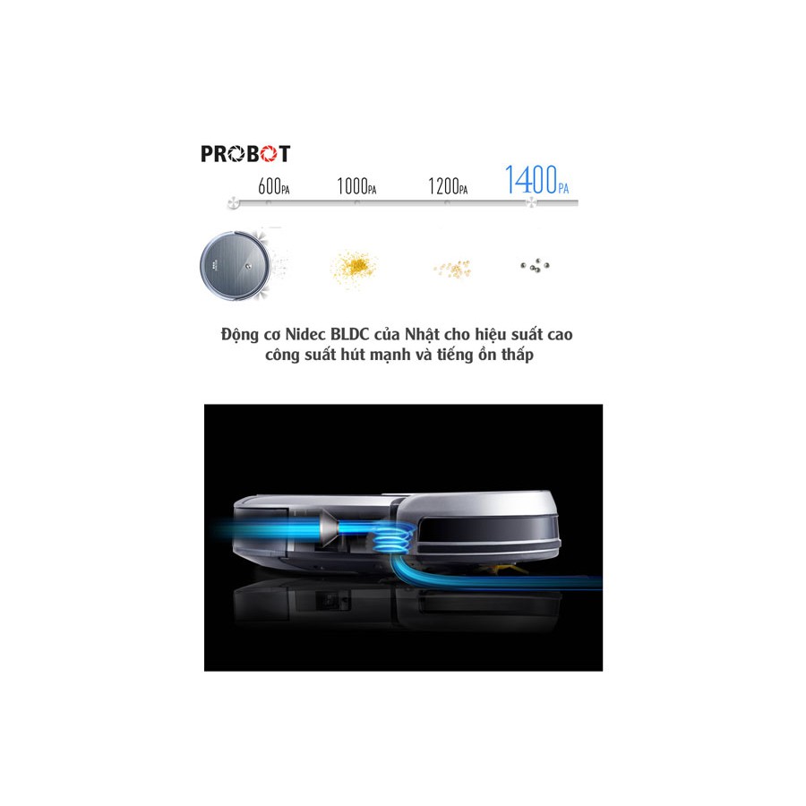 Robot Hút Bụi Lau Nhà Thông Minh Probot Nelson A3 Xám