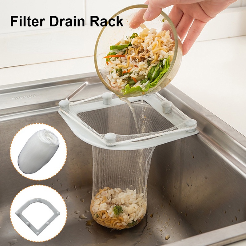Túi Lưới Đựng Đồ Dùng Nhà Bếp Có Giác Hút Gắn Bồn Rửa Tiện Dụng