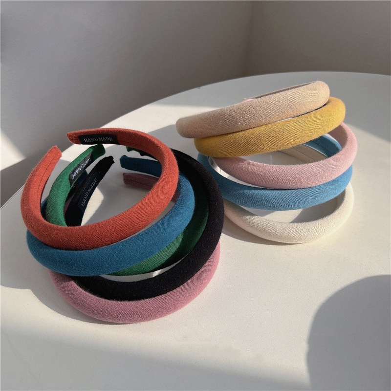 [ handmade ] băng đô xốp nhún bản to dày