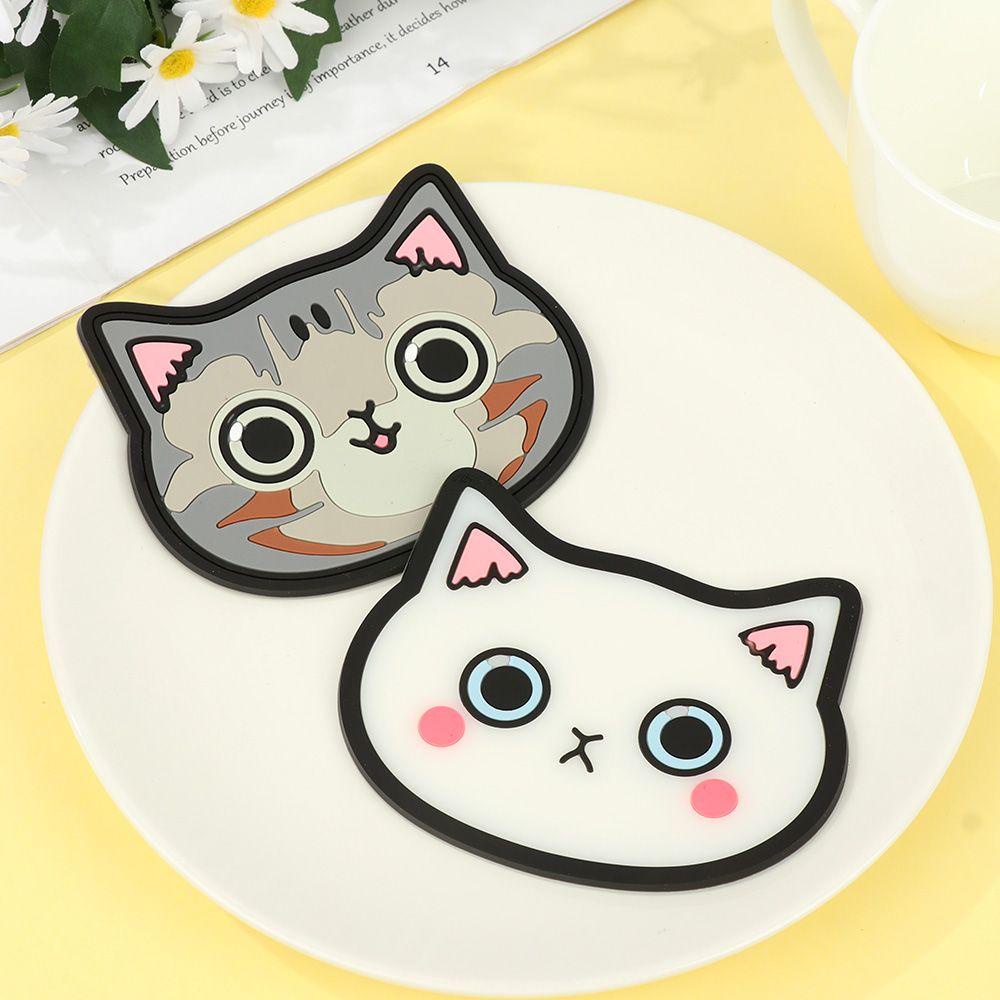 1 Miếng Lót Ly Bằng Silicon Chống Trượt Chịu Nhiệt Siêu Bền Họa Tiết Hoạt Hình Dễ Thương