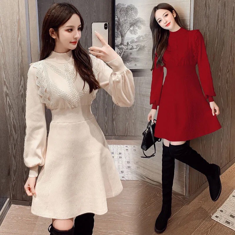 (SALE DỌN KHO) Váy len xoè hàng Quảng Châu chất dày đẹp | BigBuy360 - bigbuy360.vn