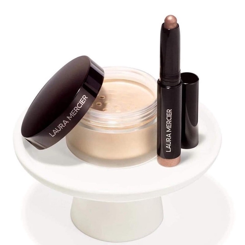 Set Laura Mercier gồm Phấn phủ 5g và Sáp nhũ kẻ mắt 1g