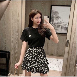 [Sẵn, Có ảnh thật] Set váy, chân váy hoa cúc nhí