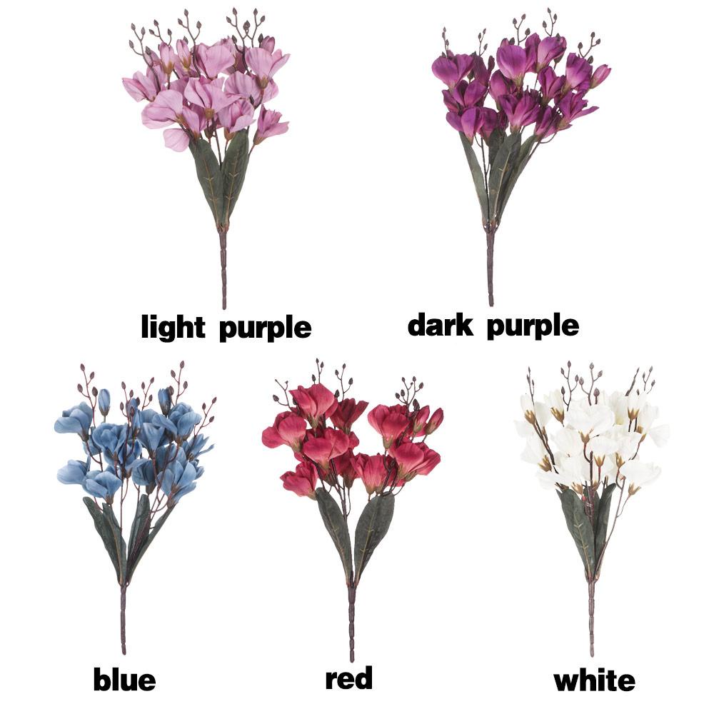 KUNHEV 5 Cành Hoa Mẫu Đơn Giả Bằng Lụa Sống Động Trang Trí Nhà Cửa / Tiệc Cưới