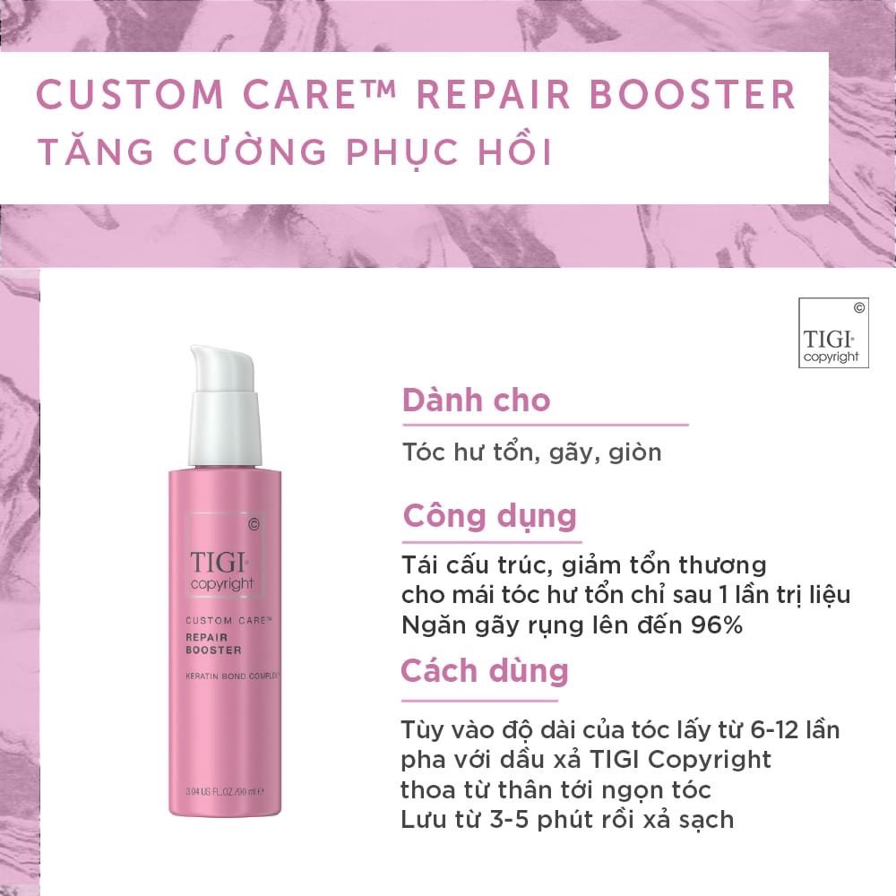 Tăng cường phục hồi cho tóc TIGI COPYRIGHT REPAIR BOOSTER 90ml chính hãng