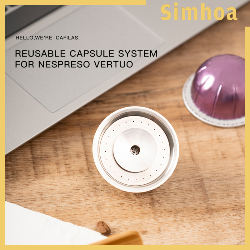 [SIMHOA]Coffee Capsule Pod Cup w/ Lid for Vertuolline ENV135S 240ML