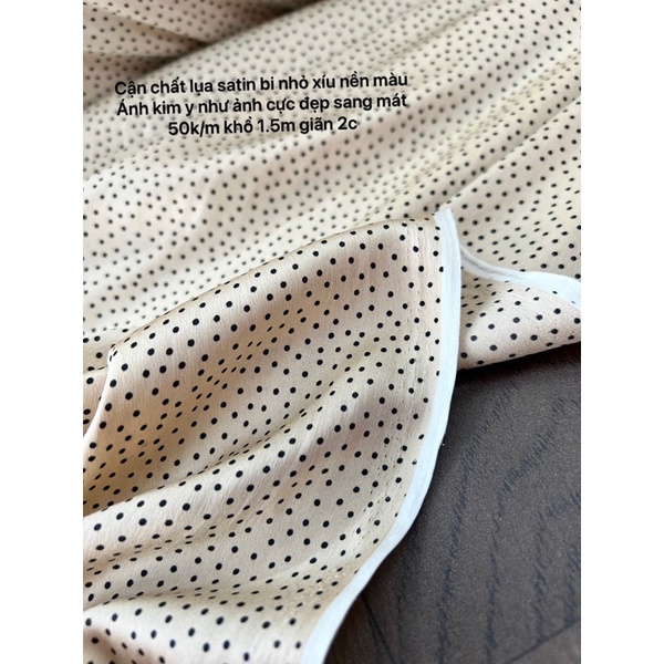 Vải Lụa Hoa Satin -Đũi Hoa Hàn Quốc-May Váy Bầu dày dặn không bai Zão- May Đầm Áo ( 50k.1m)