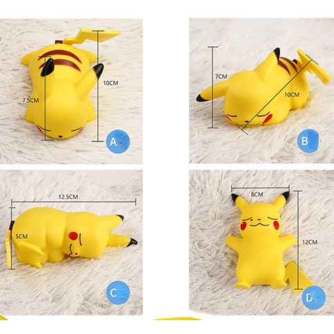 Đèn LED Ngủ Mềm Mại Hình Pikachu Đáng Yêu Trang Trí Phòng Khách / Ngủ Cho Bé