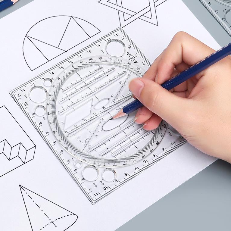 Thước Vẽ Hình Học Đa Năng Tiện Dụng