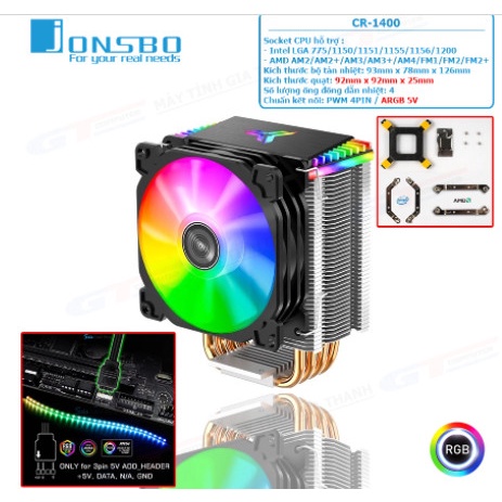 Quạt Tản Nhiệt CPU Jonsbo | CR1000, CR1200, CR1400, T400i, Chính Hãng 100%, Bảo Hành 3 Tháng