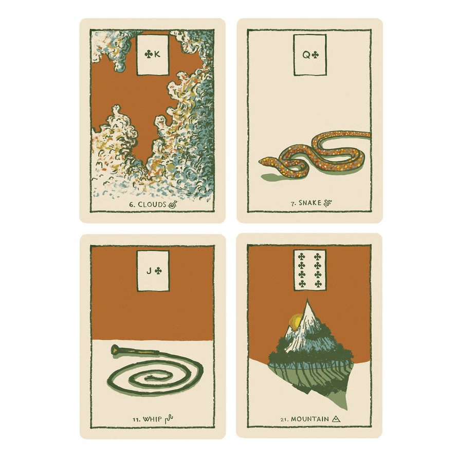 Bộ Bài Green Glyphs Lenormand - Yellow Edition  - Bài Gốc Authentic Chính Hãng 100%