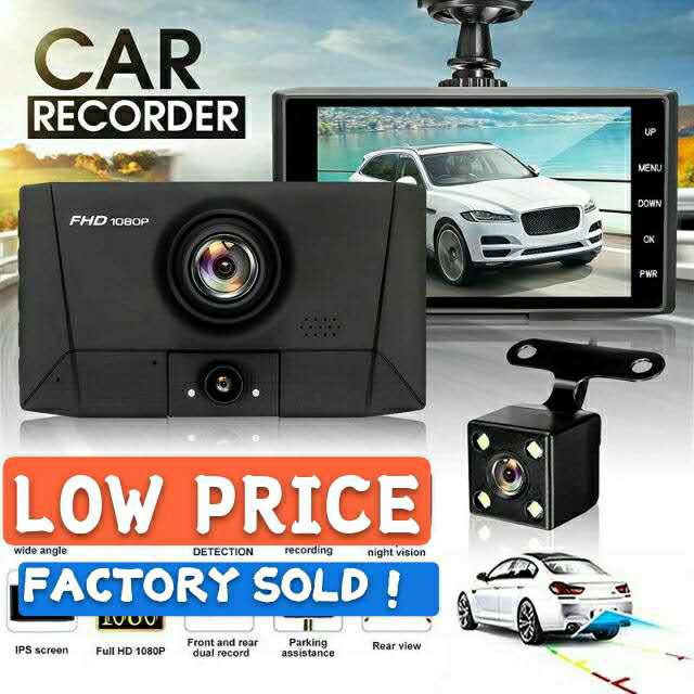 Camera Hành Trình Cho Xe Hơi 3 Ống Kính Full Hd 1080p