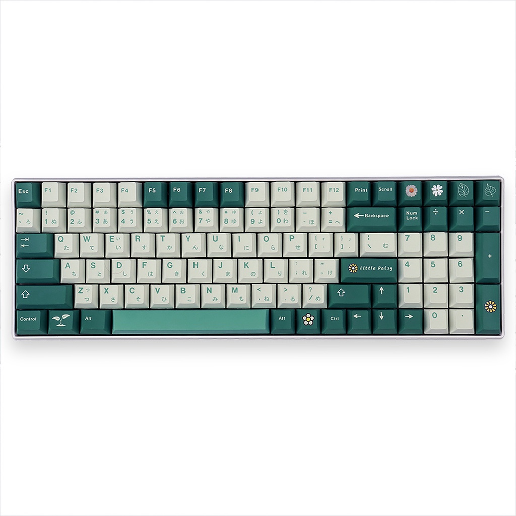 Keycap GMK hoa cúc nhỏ 129 nút in nhiệt cấu hình cherry dành cho bàn phím cơ