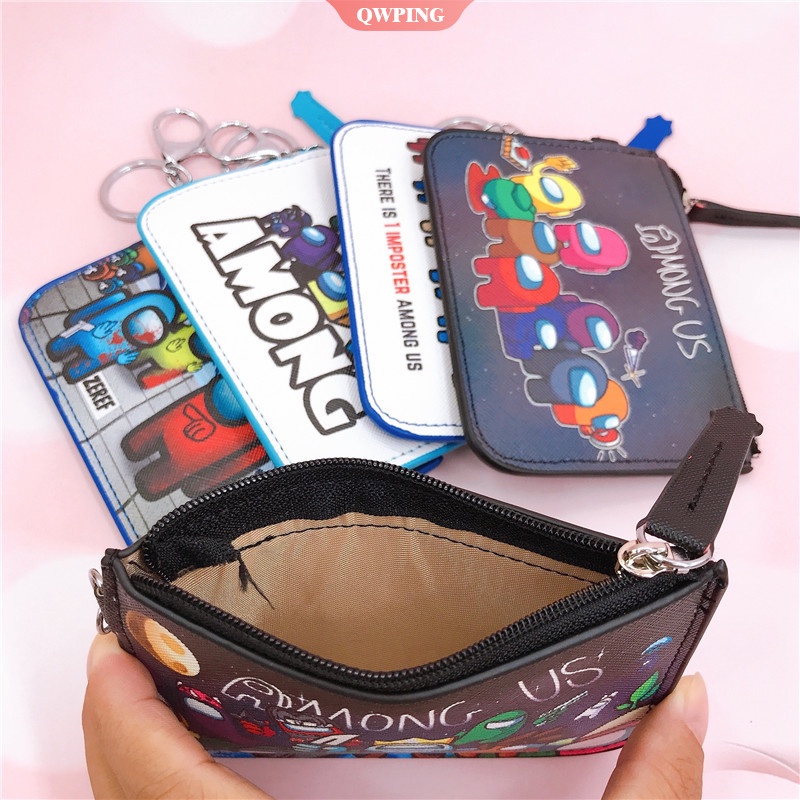 Ví Đựng Thẻ/Tiền Xu/Thẻ Có Móc Khóa In Hình Mực Chơi Game Cho Bé Trai Và Bé Gái