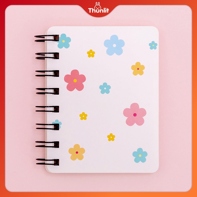 Sổ tay Thunlit mini nhỏ gọn đóng gáy xoắn ốc cỡ A7 dễ thương dành cho học sinh