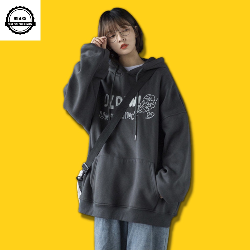 Áo hoodie nam nữ,Áo sweater nỉ nam nữ from rộng Unisex chất nỉ ngoại 2 lớp dày dặn