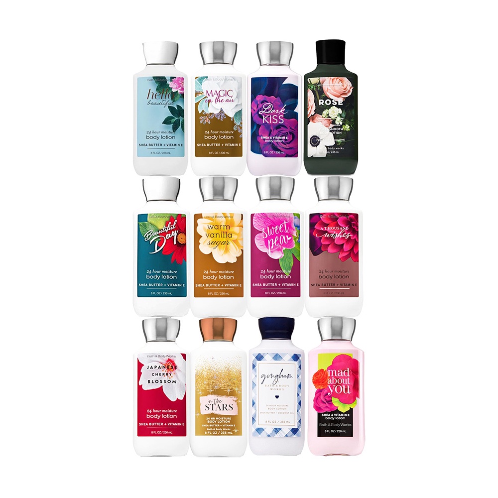 Sữa dưỡng thể Bath &amp; Body Works nhiều hương &amp; Vitamin E Body Lotion 236ml của Mỹ