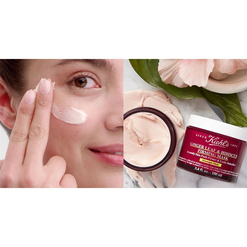 Kiehl's Ginger Leaf &amp; Hibiscus Firming Overnight Mask - Mặt nạ ngủ làm căng sáng da, giảm nhăn 14ml