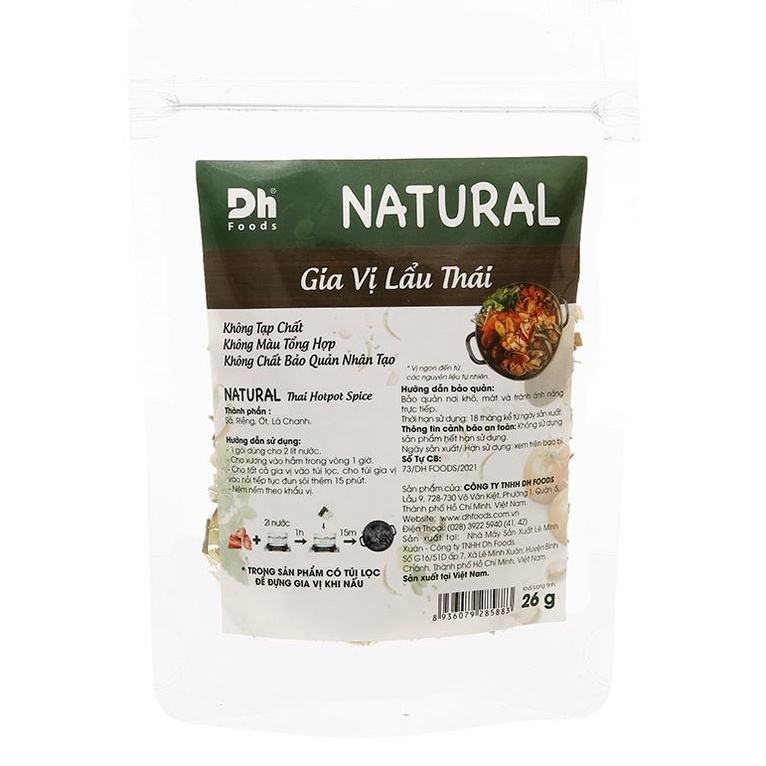 Gia vị Lẩu Thái DH Foods Gói 26G Chính Hãng