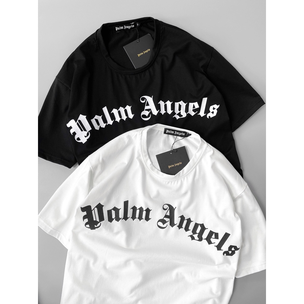Áo Phông  PLAM ANGELSS  Fom Nam Nữ In 3D Phối Chữ Cao Cấp Trẻ Trung Năng ĐộngCá Tính