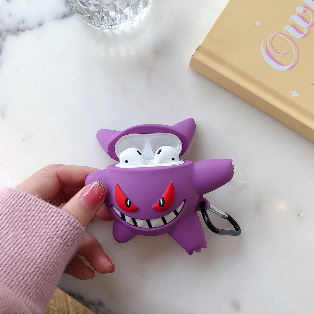 Apple AirPods case Cute Cartoon Pokemon Gengar Airpods pro case Shockproof soft silicone wireless bluetooth Earphone Protective Cover