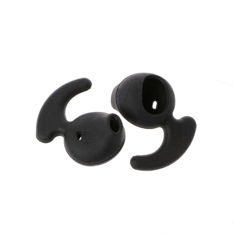 2 Pairs Black Silicone Earbud Eartip Replacement For Samsung S6 Sports Earphone