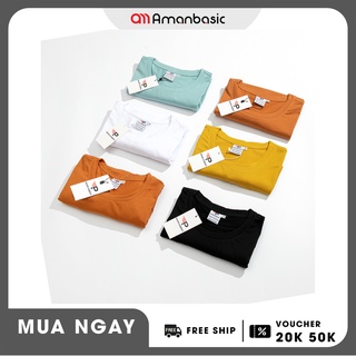Áo thun nam cổ tròn cotton cao cấp AMTSS21