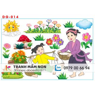Decal mầm non-góc dân gian khổ lớn