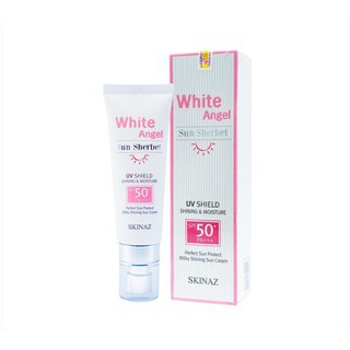 Bộ chăm sóc da ban ngày SKINAZ HÀN QUỐC tinh chất bơ + kem dưỡng ngày + kem chống nắng white angel