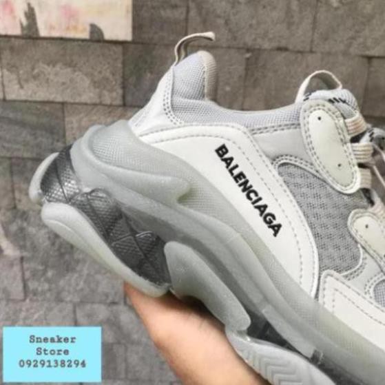 𝐒𝐀𝐋𝐄🌺𝐓Ế𝐓 [Giày Tết] Sneaker giá rẻ  Giầy balenciaga xám đế trong 1:1 ( full box + free ship ) uy tin . 2020 ✔️ 2020 new