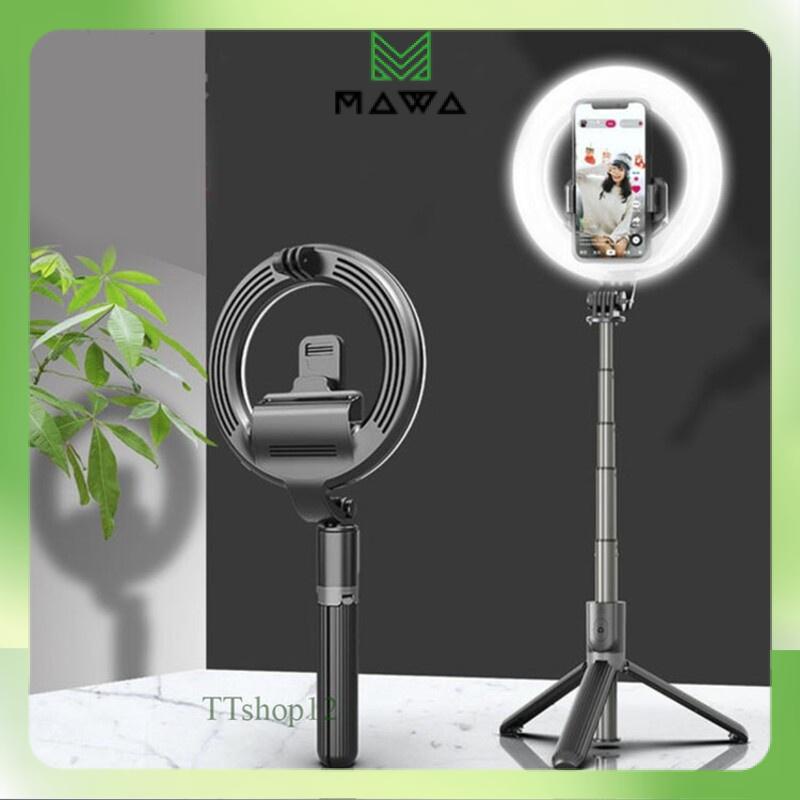 Chân Đỡ Điện Thoại L07 Có Đèn Vòng Livestream, Phụ Kiện Gậy 3 Chân Giữ Cân Bằng