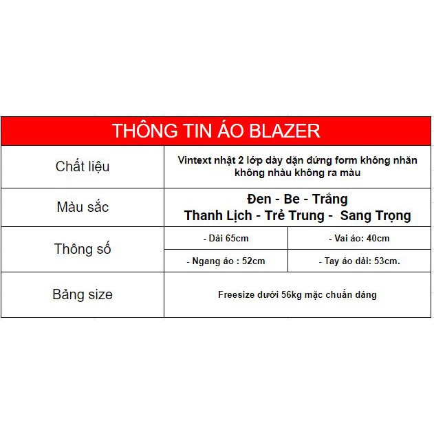 Áo Blazer đen Hàn Quốc cao cấp, áo vest Blazer be thanh lịch, sang trọng kèm 2 lớp túi nắp ULZZANG | BigBuy360 - bigbuy360.vn