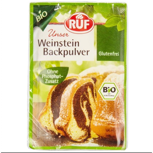 Bột nở hữu cơ ruf bio ĐỨC 20g chính hãng