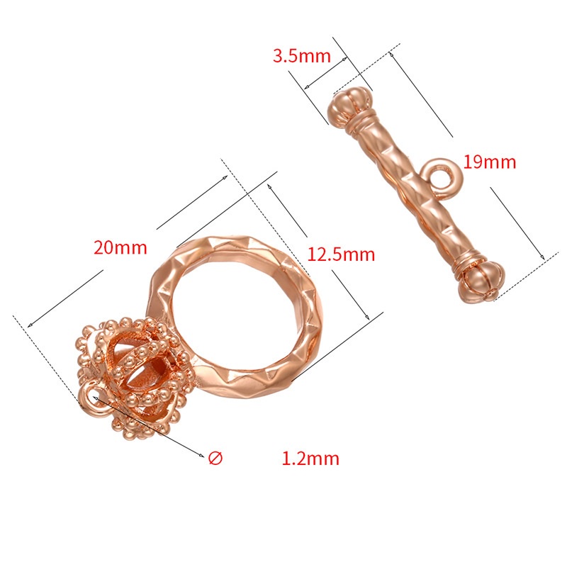 [K17T] Phụ kiện trang sức (DIY) - Chốt khóa Móc chéo kiểu OT vương miện làm vòng cổ vòng tay