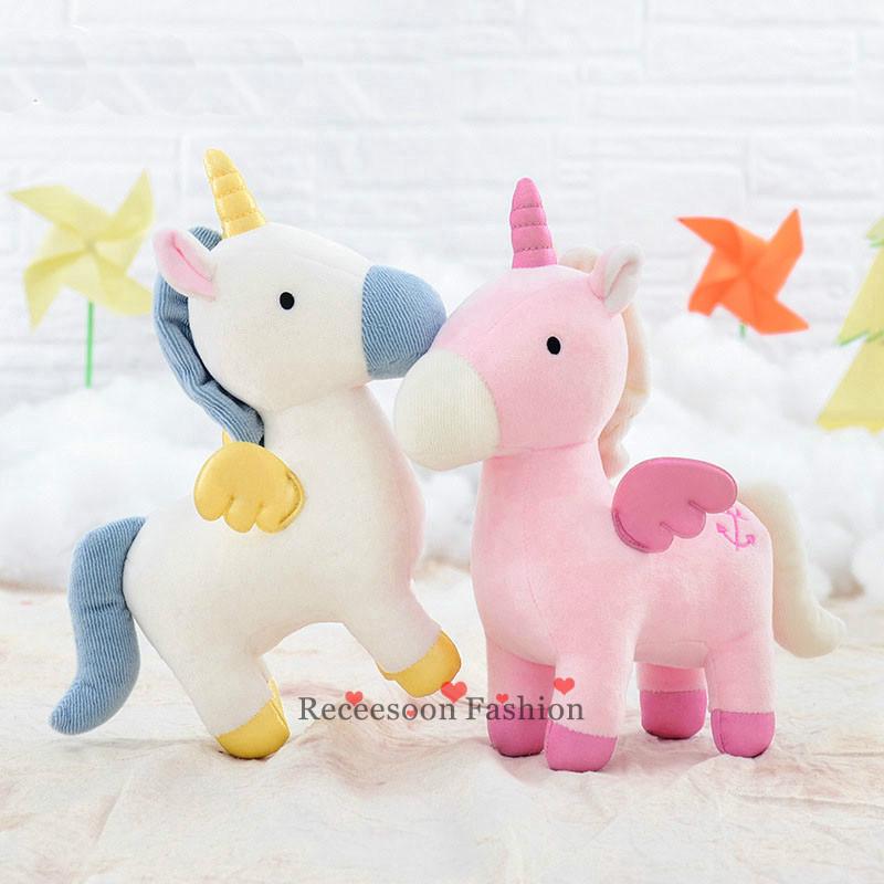 Thú nhồi bông hình ngựa một sừng dễ thương 23cm cho bé
