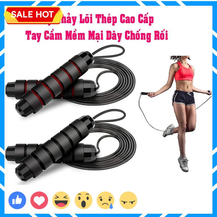 Dây Nhảy Thể Hình, Dây Tập Thể Hình Lõi Thép Kèm Tạ Sắt Cao Cấp TT04