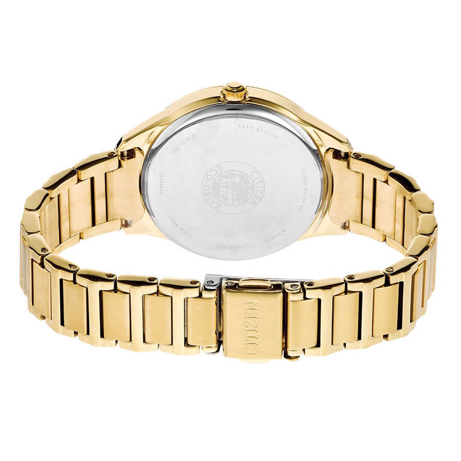 Đồng Hồ Nữ Citizen Đính Đá Swarovski Dây Thép Không Gỉ FE6102-53A - Mặt Trắng