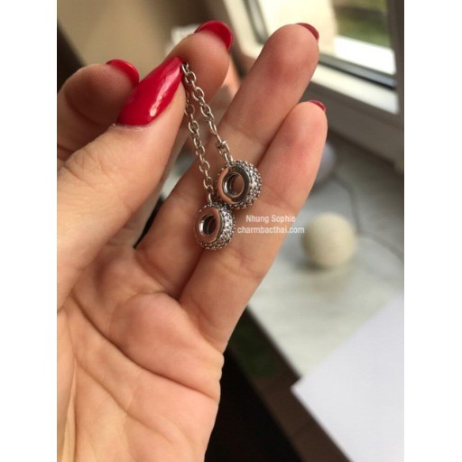 Charm bạc 925 safety chain đá bảo vệ chống rớt charm