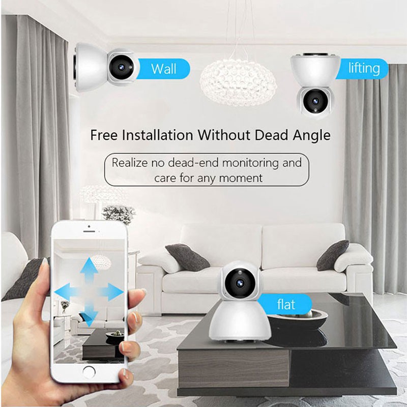Surveillance Camera WiFi Wireless AI Intelligent Network Camera HD Night Vision Home Remote Monitor