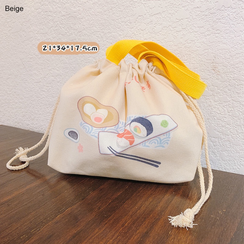 Túi Đựng Hộp Cơm Trưa Cỡ Lớn Thiết Kế Dễ Thương Phong Cách Nhật Bản